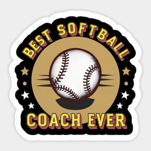 Best Softball Coach Ever Sticker